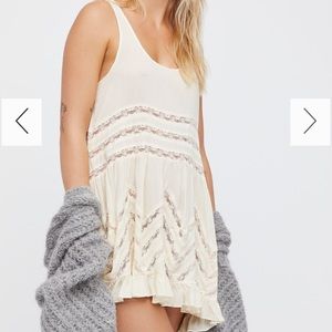 Voile and Lace Trapeze Slip